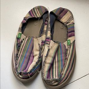 Sanuk slip on shoes